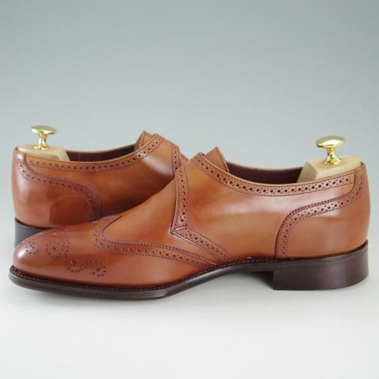 極美品★(英)アルフレッド・サージェント 6.5F【(英)Herring Shoes別注★PHILIP 2/モンクストラップ】109ラスト/茶/Alfred Sargent★f414