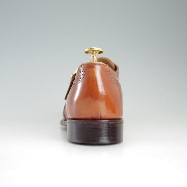 極美品★(英)アルフレッド・サージェント 6.5F【(英)Herring Shoes別注★PHILIP 2/モンクストラップ】109ラスト/茶/Alfred Sargent★f414