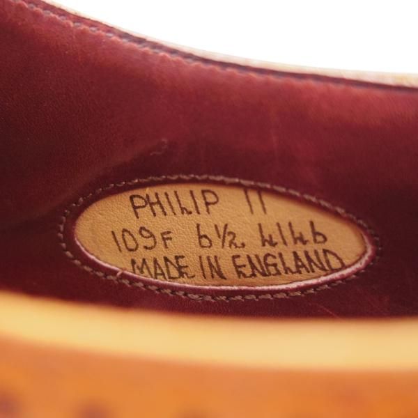 極美品★(英)アルフレッド・サージェント 6.5F【(英)Herring Shoes別注★PHILIP 2/モンクストラップ】109ラスト/茶/Alfred Sargent★f414