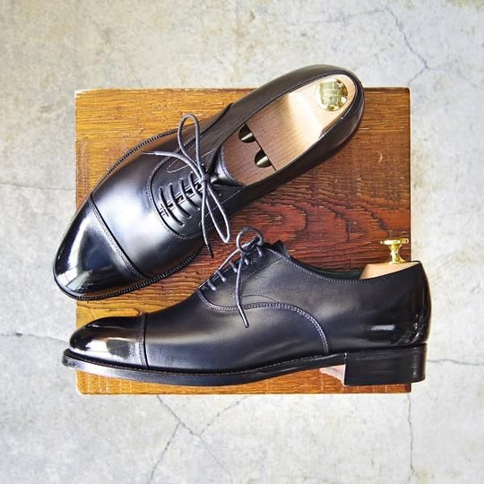 極美品★(金沢)KOKON/ココン SIZE 6.5【現行オーダー価格￥75,900-★ストレートチップ/406L/KO-N1】カーフ/黒★f417