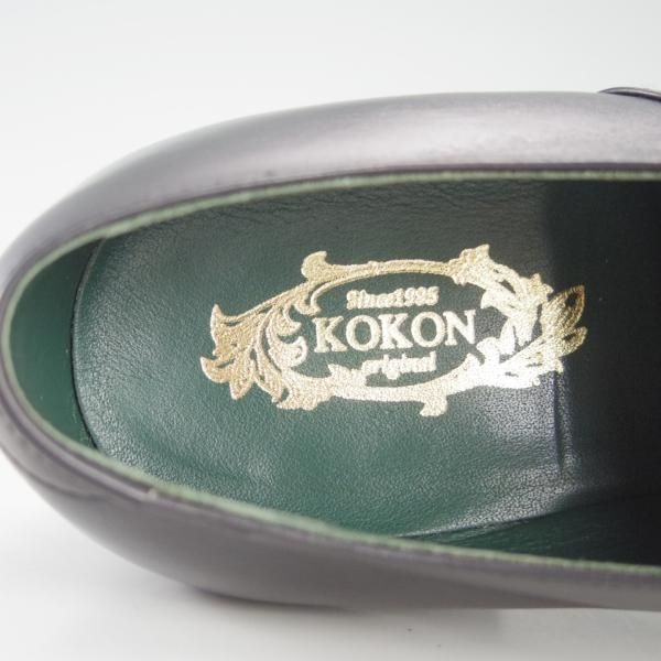 極美品★(金沢)KOKON/ココン SIZE 6.5【現行オーダー価格￥75,900-★ストレートチップ/406L/KO-N1】カーフ/黒★f417