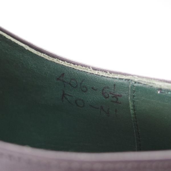 極美品★(金沢)KOKON/ココン SIZE 6.5【現行オーダー価格￥75,900-★ストレートチップ/406L/KO-N1】カーフ/黒★f417