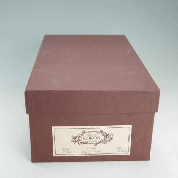 極美品★(金沢)KOKON/ココン SIZE 6.5【現行オーダー価格￥75,900-★ストレートチップ/406L/KO-N1】カーフ/黒★f417