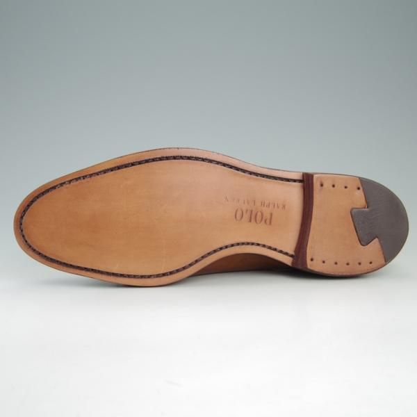 未使用★(米)アレンエドモンズ 8.5E【★(米)ラルフローレン別注/POLO Ralph Lauren】クォーターブローグ/カーフ/茶/ALLEN EDMONDS★f419