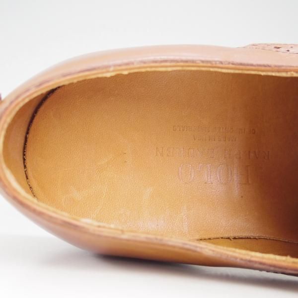未使用★(米)アレンエドモンズ 8.5E【★(米)ラルフローレン別注/POLO Ralph Lauren】クォーターブローグ/カーフ/茶/ALLEN EDMONDS★f419