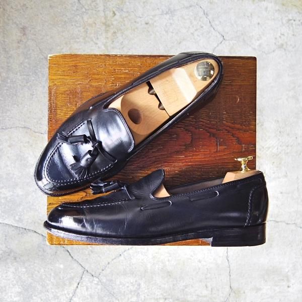 極上★オールデン 7D【貴重★ブルックスブラザーズ別注/タッセルローファー】770/アバディーンラスト/黒/BROOKS BROTHERS/Alden★f421