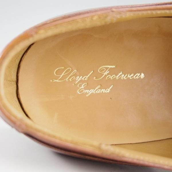 極美品★クロケット&ジョーンズ 9E【★ロイドフットウェア別注/Lloyd Footwear】サイドエラスティック/カーフ/茶/Crockett&Jones★f422