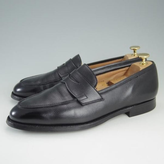 美品★クロケット&ジョーンズ 8E【定価￥88,000-★ユナイテッドアローズ別注/ROSEMOUNT】330ラスト/ローファー/黒/Crockett&Jones★f424