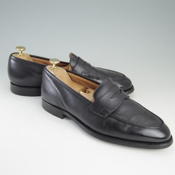 美品★クロケット&ジョーンズ 8E【定価￥88,000-★ユナイテッドアローズ別注/ROSEMOUNT】330ラスト/ローファー/黒/Crockett&Jones★f424