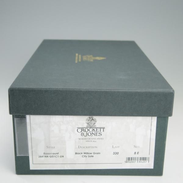 美品★クロケット&ジョーンズ 8E【定価￥88,000-★ユナイテッドアローズ別注/ROSEMOUNT】330ラスト/ローファー/黒/Crockett&Jones★f424