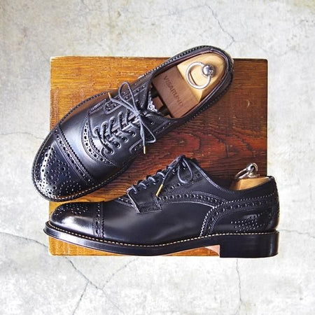 極美品★フットザコーチャー SIZE 6.5【現行定価￥66,000-★セミブローグ/MENDELL】オイルドレザー/ホーウィン社/foot the coacher★f425