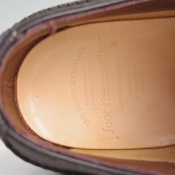 極美品★フットザコーチャー SIZE 6.5【現行定価￥66,000-★セミブローグ/MENDELL】オイルドレザー/ホーウィン社/foot the coacher★f425