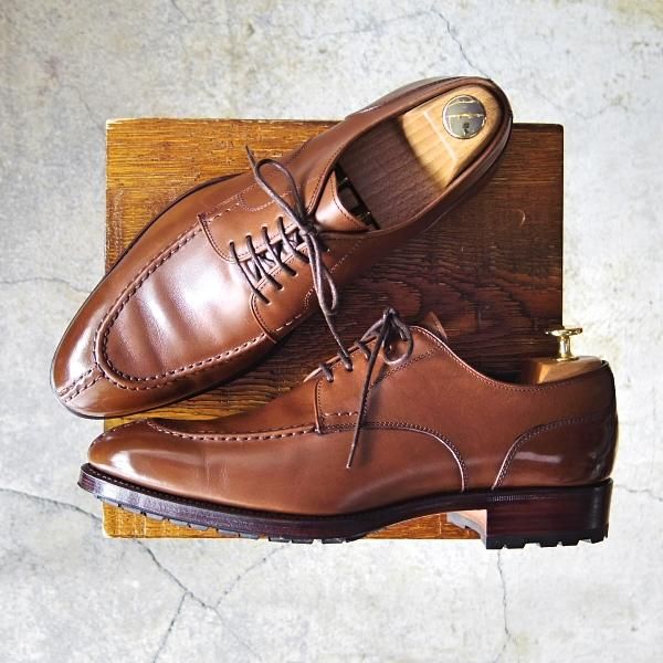 ★(スペイン製)CARMINA/カルミナ SIZE 8【定価￥72,600-★Uチップ/80414】FORESTラスト/カーフ/茶/メンズ★f427