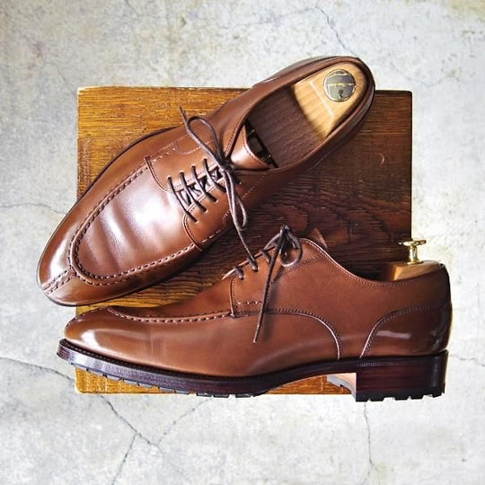 ★(スペイン製)CARMINA/カルミナ SIZE 8【定価￥72,600-★Uチップ/80414】FORESTラスト/カーフ/茶/メンズ★f427