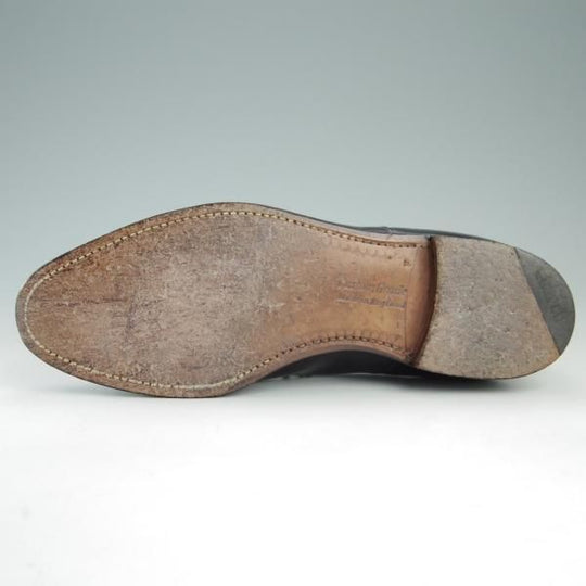 極上★チャーチ 75F/UK7.5【旧チャーチ★ブックバインダーカーフ/3都市ロゴ】84ラスト/Barcroft/パンチドキャップトゥ/黒/Church's★f428