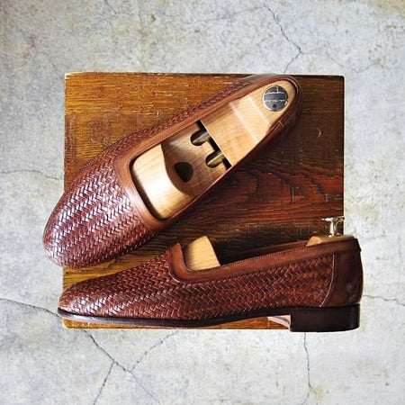 極上★チャーチ SIZE 8.5【貴重★PRIMA CLASSE/プリマクラッセライン】ローファー/スリッポン/メッシュ/茶/メンズ/Church's★f429