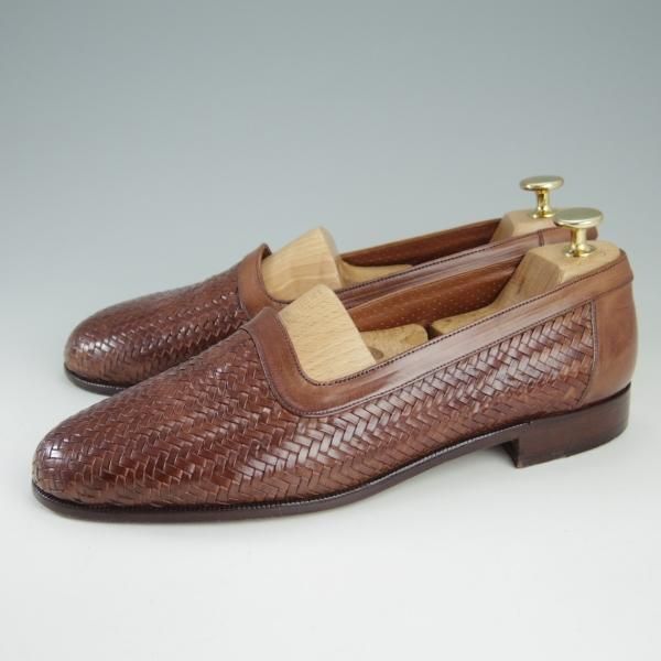 極上★チャーチ SIZE 8.5【貴重★PRIMA CLASSE/プリマクラッセライン】ローファー/スリッポン/メッシュ/茶/メンズ/Church's★f429