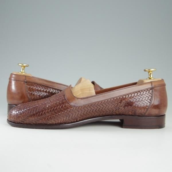 極上★チャーチ SIZE 8.5【貴重★PRIMA CLASSE/プリマクラッセライン】ローファー/スリッポン/メッシュ/茶/メンズ/Church's★f429