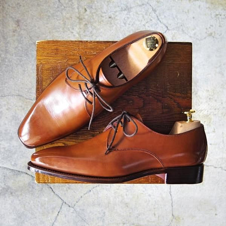 ほぼ試着程度★Perfetto/ペルフェット SIZE 6.5【伊勢丹取扱い★グッドイヤーウェルテッド製法/プレーントゥ】PF2045HK/Vフロント★f430