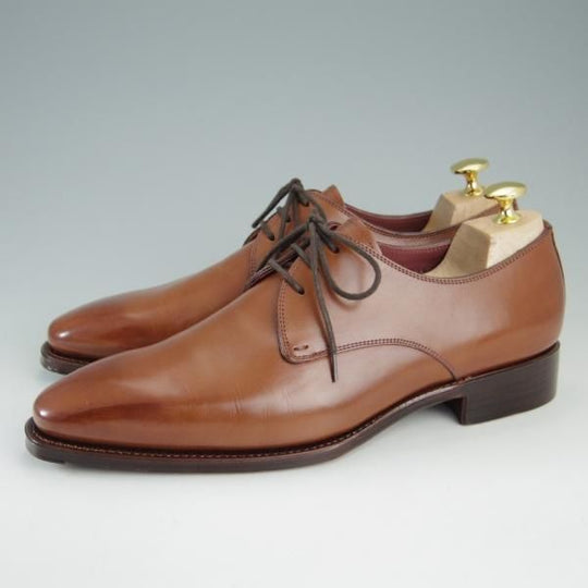 ほぼ試着程度★Perfetto/ペルフェット SIZE 6.5【伊勢丹取扱い★グッドイヤーウェルテッド製法/プレーントゥ】PF2045HK/Vフロント★f430