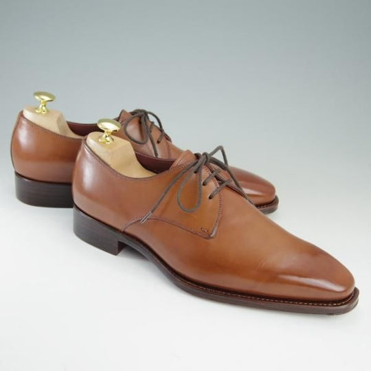 ほぼ試着程度★Perfetto/ペルフェット SIZE 6.5【伊勢丹取扱い★グッドイヤーウェルテッド製法/プレーントゥ】PF2045HK/Vフロント★f430