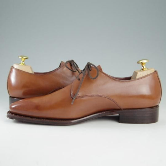 ほぼ試着程度★Perfetto/ペルフェット SIZE 6.5【伊勢丹取扱い★グッドイヤーウェルテッド製法/プレーントゥ】PF2045HK/Vフロント★f430