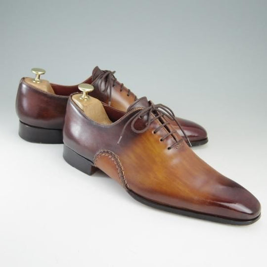 極上★(スペイン製)マグナーニ SIZE 41【定価8万円程度★オパンケ/ボロネーゼ製法】13232/プレーントゥ/カーフ/茶/MAGNANNI★f432