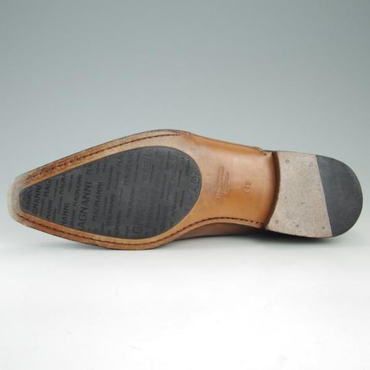 極上★(スペイン製)マグナーニ SIZE 41【定価8万円程度★オパンケ/ボロネーゼ製法】13232/プレーントゥ/カーフ/茶/MAGNANNI★f432