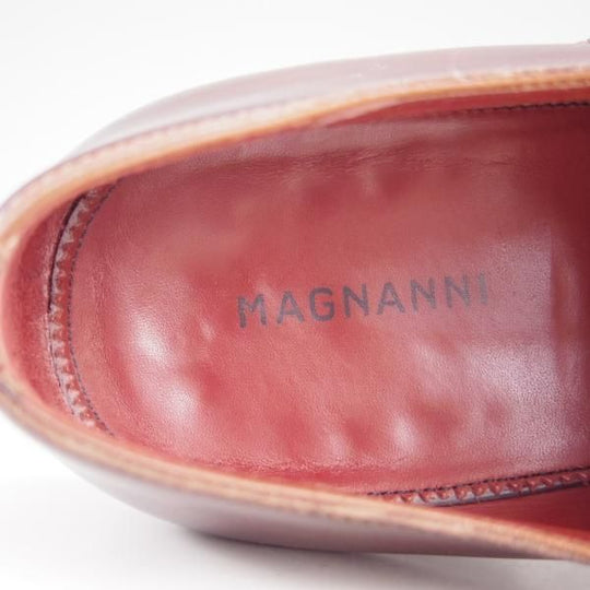 極上★(スペイン製)マグナーニ SIZE 41【定価8万円程度★オパンケ/ボロネーゼ製法】13232/プレーントゥ/カーフ/茶/MAGNANNI★f432