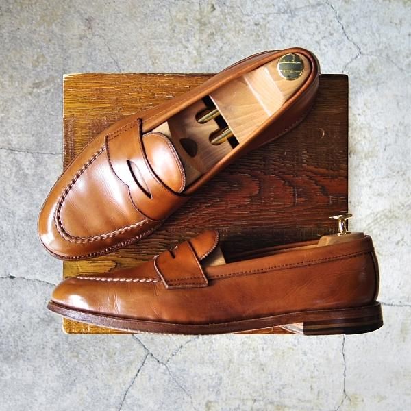 極上★オールデン 9.5D【貴重★ユナイテッドアローズ別注/コインローファー】6634B/カーフ/茶/UNITED ARROWS/ALDEN★f435
