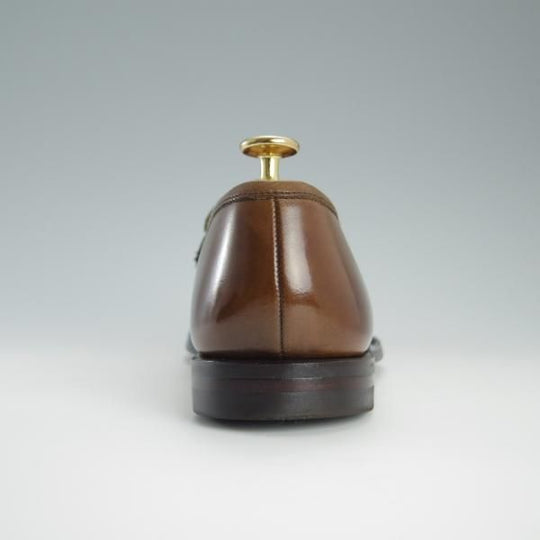 美品★クロケット&ジョーンズ 6E【定価￥83,600-★コインローファー/BOSTON 2】376ラスト/CITYソール/カーフ/茶/Crockett&Jones★f439