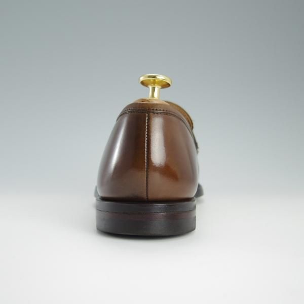 美品★クロケット&ジョーンズ 6E【定価￥83,600-★コインローファー/BOSTON 2】376ラスト/CITYソール/カーフ/茶/Crockett&Jones★f439