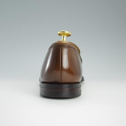 美品★クロケット&ジョーンズ 6E【定価￥83,600-★コインローファー/BOSTON 2】376ラスト/CITYソール/カーフ/茶/Crockett&Jones★f439