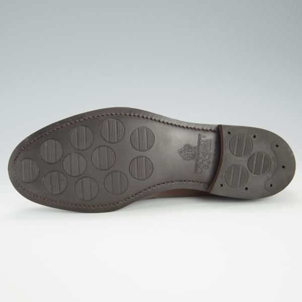 美品★クロケット&ジョーンズ 6E【定価￥83,600-★コインローファー/BOSTON 2】376ラスト/CITYソール/カーフ/茶/Crockett&Jones★f439