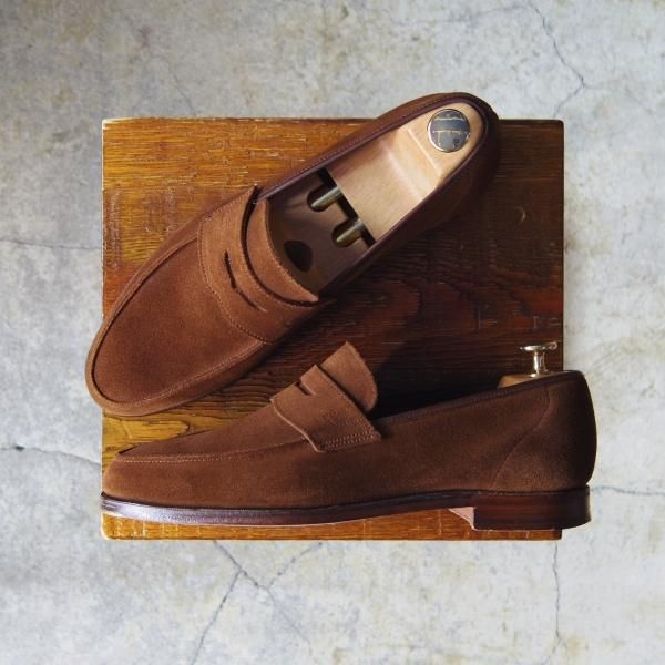 極上★クロケット&ジョーンズ 6E【★ユナイテッドアローズ別注/ANTON】366ラスト/コインローファー/茶/United Arrows/Crockett&Jones★f441