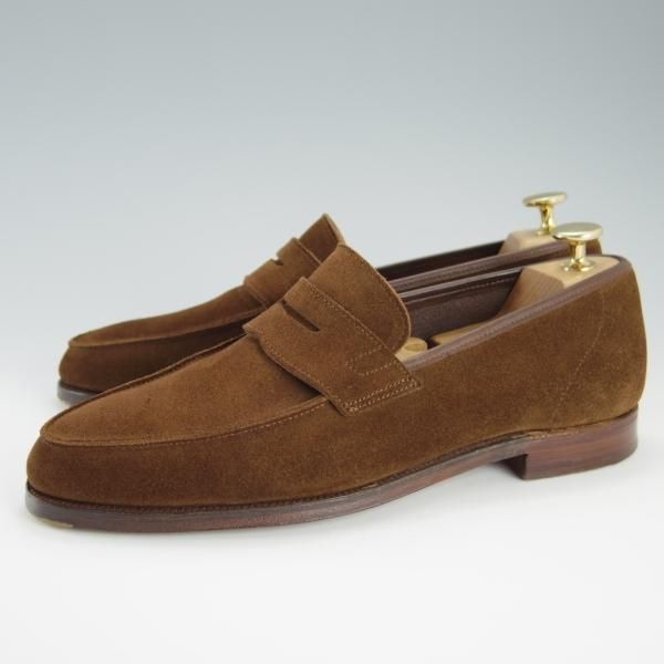 極上★クロケット&ジョーンズ 6E【★ユナイテッドアローズ別注/ANTON】366ラスト/コインローファー/茶/United Arrows/Crockett&Jones★f441