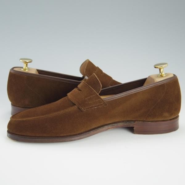 極上★クロケット&ジョーンズ 6E【★ユナイテッドアローズ別注/ANTON】366ラスト/コインローファー/茶/United Arrows/Crockett&Jones★f441