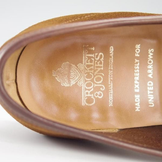 極上★クロケット&ジョーンズ 6E【★ユナイテッドアローズ別注/ANTON】366ラスト/コインローファー/茶/United Arrows/Crockett&Jones★f441