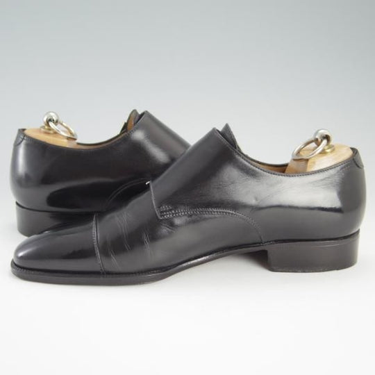 極上★(伊)エンツォ・ボナフェ SIZE 5.5【★ダブルモンク/Lavorate a mano】カーフ/黒/メンズ/Enzo Bonafe★f442