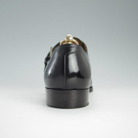 極上★(伊)エンツォ・ボナフェ SIZE 5.5【★ダブルモンク/Lavorate a mano】カーフ/黒/メンズ/Enzo Bonafe★f442