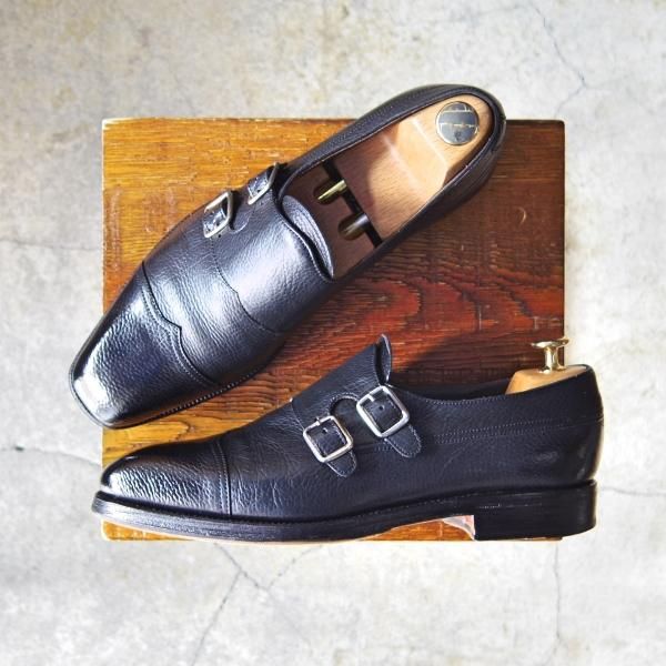 極上★(スペイン製)CARMINA/カルミナ SIZE 6【★トレーディングポスト別注/Trading Post】80260/ダブルモンク/グレインレザー/黒★f443