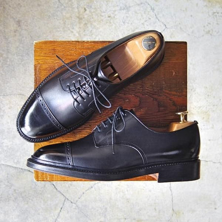 新品★ラルフローレン SIZE 25【定価￥50,600-★グッドイヤーウェルテッド製法/パンチドキャップトゥ】RL05/黒/リーガル/REGAL★f444