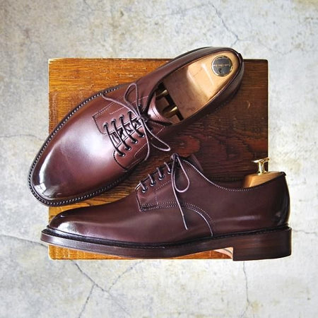 新品★ラルフローレン SIZE 25【定価￥50,600-★グッドイヤーウェルテッド製法/プレーントゥ】RL09/カーフ/濃茶/リーガル/REGAL★f445