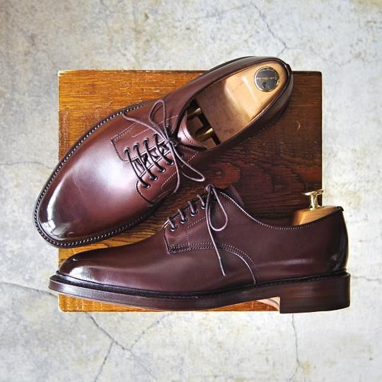 新品★ラルフローレン SIZE 25【定価￥50,600-★グッドイヤーウェルテッド製法/プレーントゥ】RL09/カーフ/濃茶/リーガル/REGAL★f445