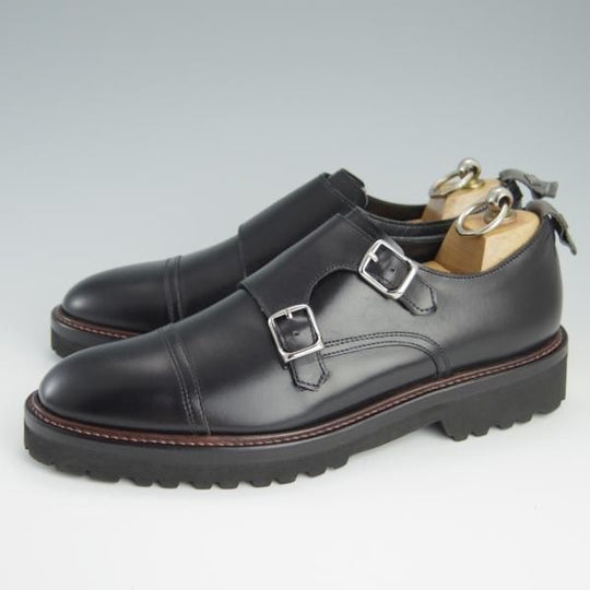 未使用★WH/ダブルエイチ SIZE 6【定価￥52,800-★ダブルモンク/WH0300】(仏)アノネイ社/ボカルーカーフ/Vocalou/黒/メンズ★f447