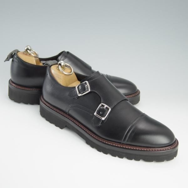 未使用★WH/ダブルエイチ SIZE 6【定価￥52,800-★ダブルモンク/WH0300】(仏)アノネイ社/ボカルーカーフ/Vocalou/黒/メンズ★f447