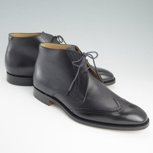 新品★(英)チーニー 8.5F【定価￥61,950-★(英)Aquascutum別注/チャッカブーツ】3888ラスト/黒/アクアスキュータム/CHEANEY★f448