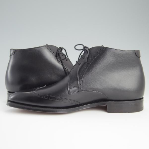 新品★(英)チーニー 8.5F【定価￥61,950-★(英)Aquascutum別注/チャッカブーツ】3888ラスト/黒/アクアスキュータム/CHEANEY★f448