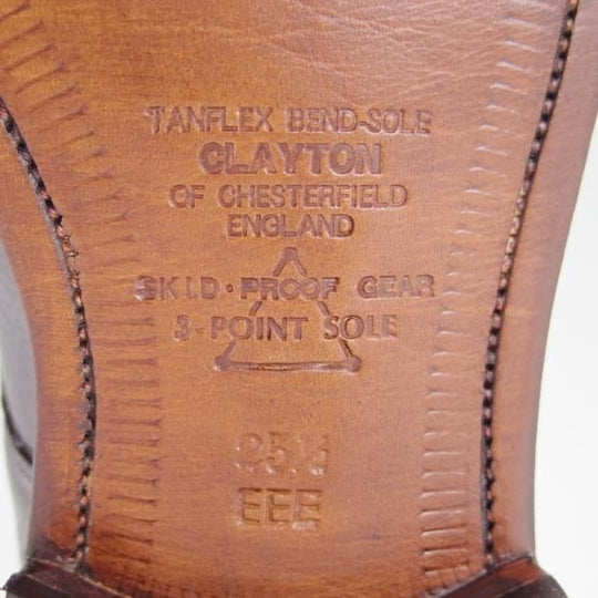 未使用★スコッチグレイン 25.5EEE【貴重★(英)クレイトン社のソール使用/Skid Proof Gear 3point Sole】Uチップ/SCOTCH GRAIN★f450