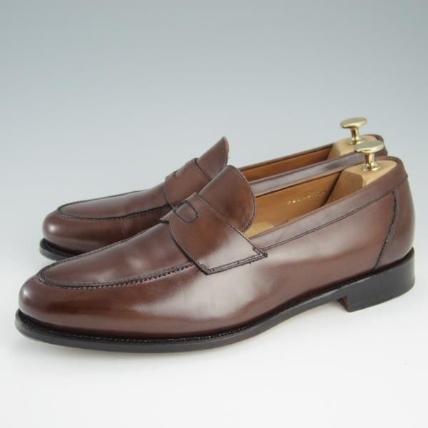 美品★ユニオンインペリアル 8.5EEE【★コインローファー/Special Model/U2004】(仏)アノネイ社/ベガノカーフ/茶/Union Imperial★f451